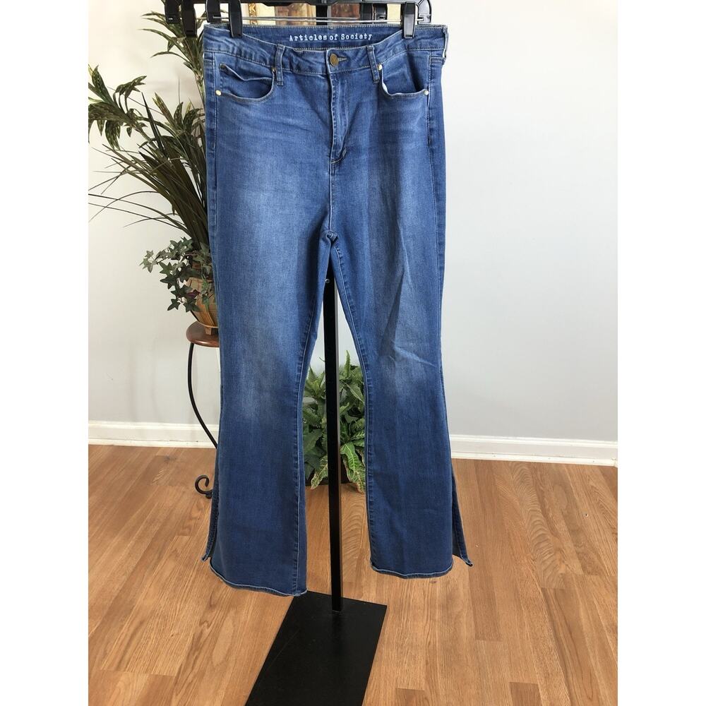 Articles of Society‎ High Rise Split Flare Wash# Taylor Size 9 Academia Denim